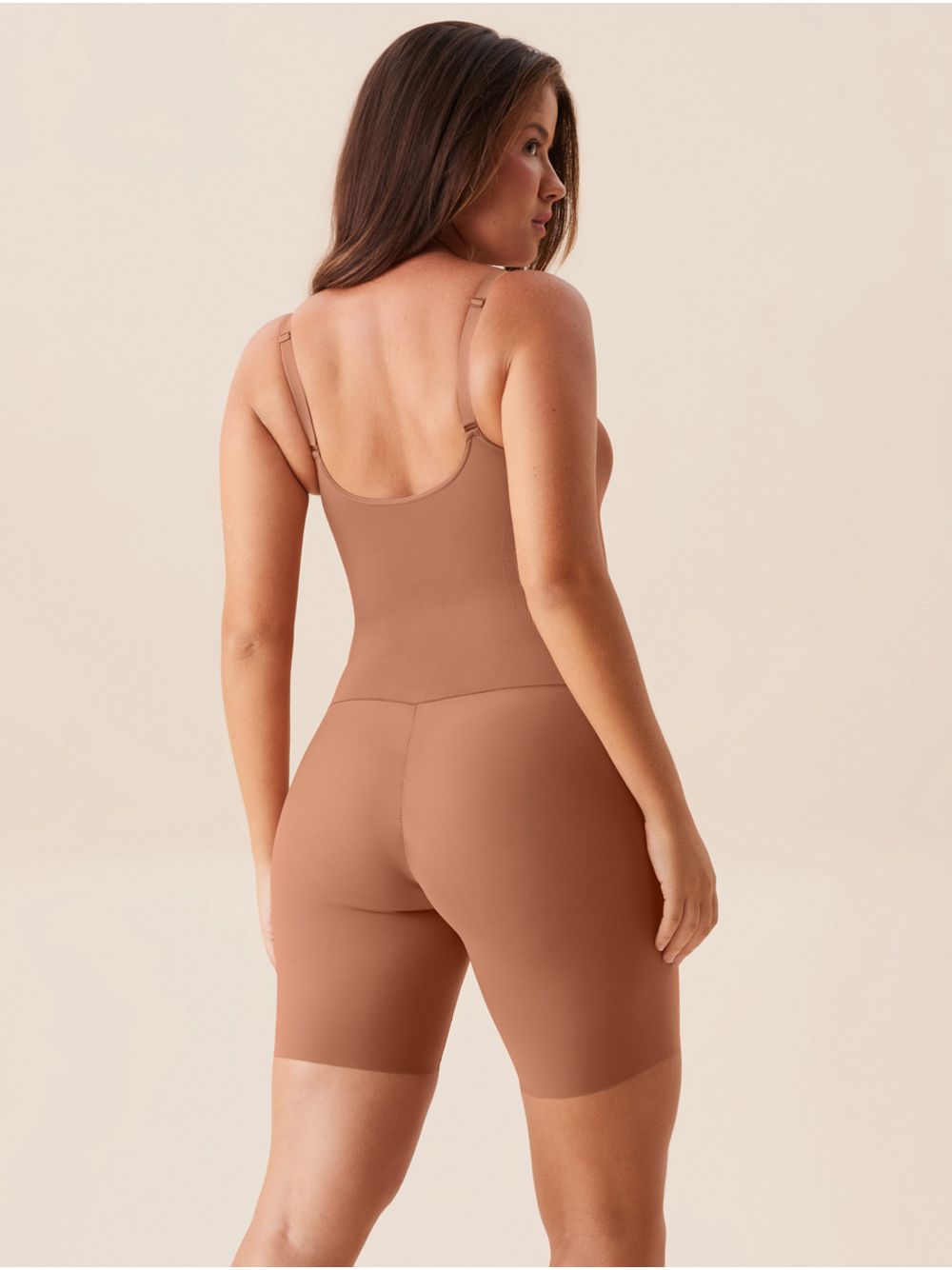 Hope — Body Com Bermuda Modelador Fit Shape Caramelo Saloon